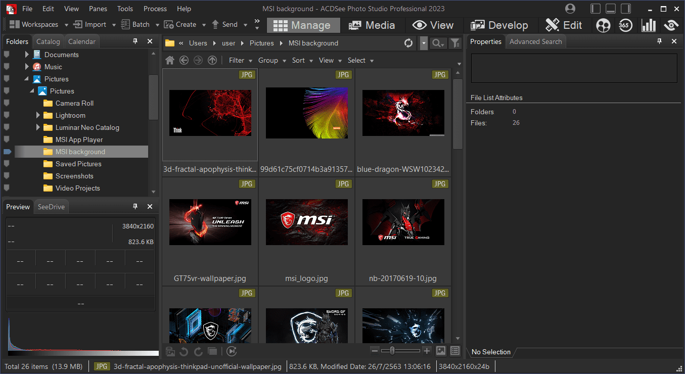 ACDSee Photo Studio Pro 2023 Screenshot