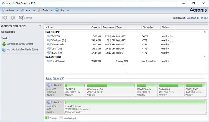 ภาพประกอบการใช้งานโปรแกรม Acronis Disk Director 12.5 [Full] + BootCD ลำดับที่ 2