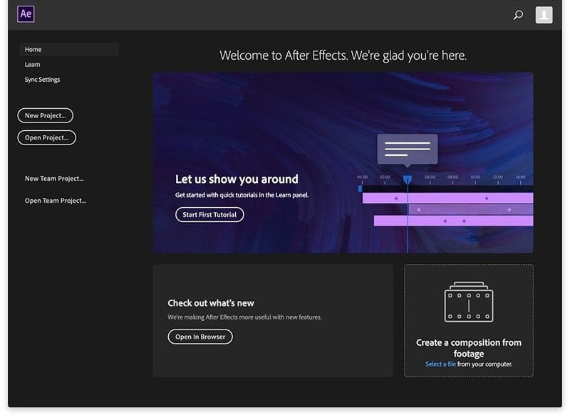 ภาพประกอบการใช้งานโปรแกรม Adobe After Effects 2022 v22.6 ลำดับที่ 2