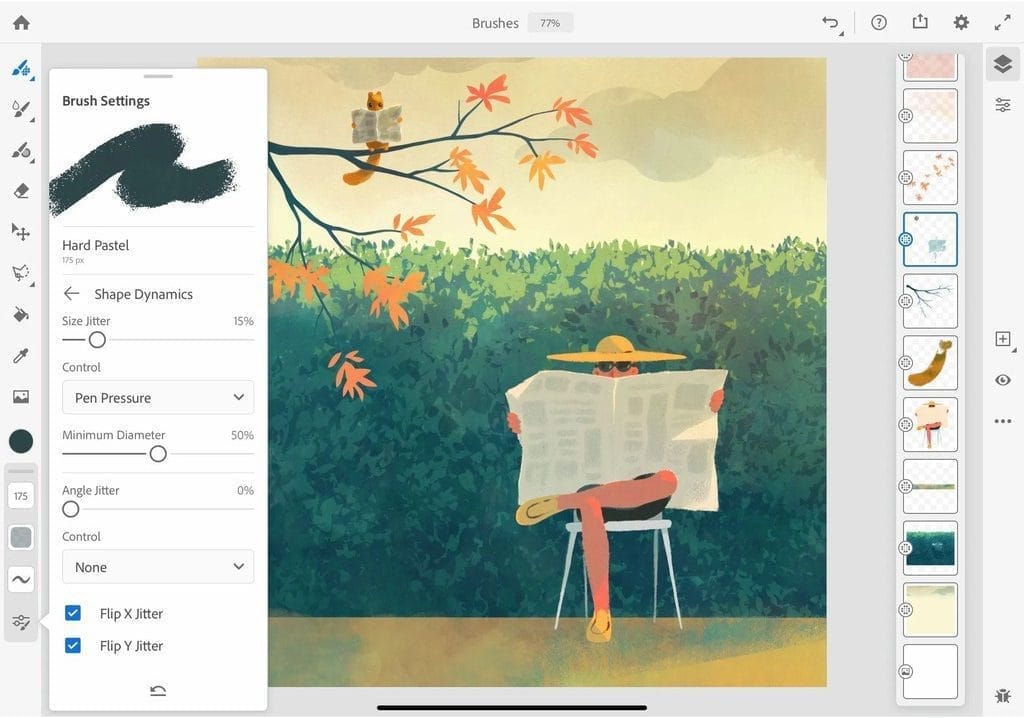 ภาพประกอบการใช้งานโปรแกรม Adobe Fresco 5.7.0.1447 ลำดับที่ 3