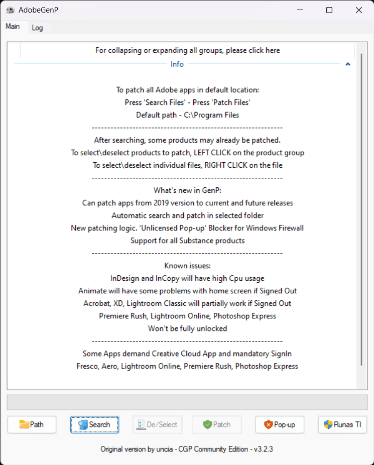ภาพประกอบการใช้งานโปรแกรม Adobe GenP 4.2.1 ลำดับที่ 2