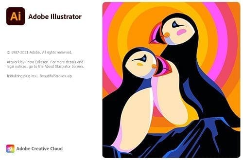 Adobe Illustrator 2022 หน้าจอการใช้งานของโปรแกรม Adobe Illustrator 2022
