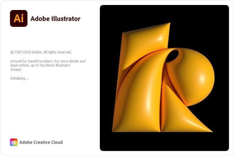 โลโก้ของโปรแกรม Adobe Illustrator 2023