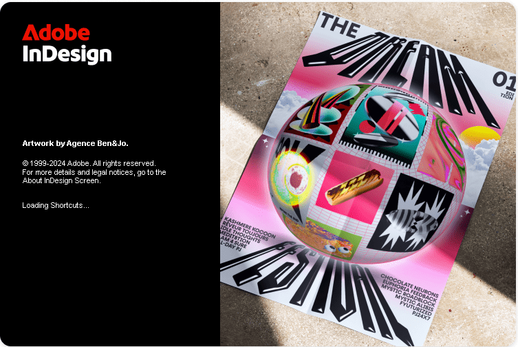 Adobe InDesign 2025 v20.5.4 โลโก้ของโปรแกรม Adobe InDesign 2025 v20.5.4