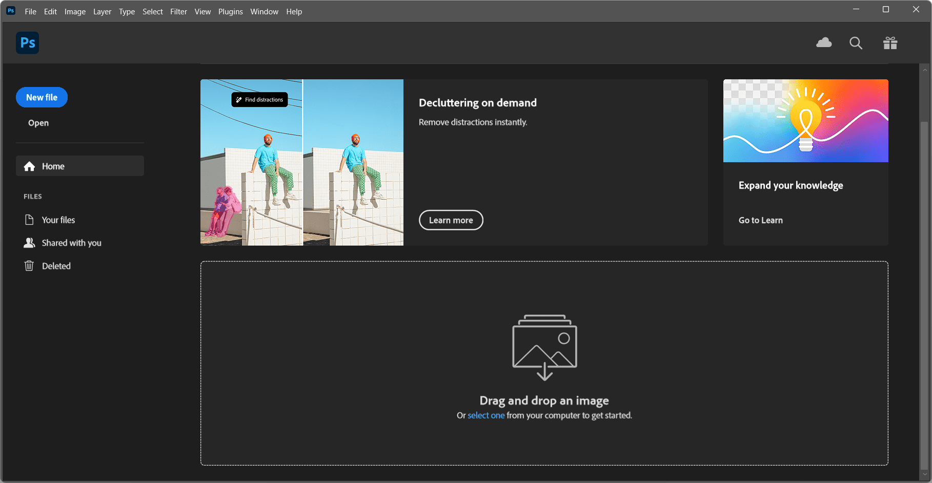 หน้าจอการใช้งานของโปรแกรม Adobe Photoshop 2025 v26.11.6