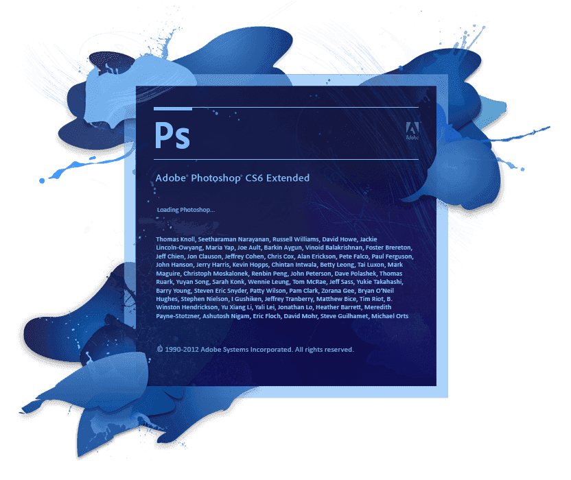 หน้าจอการใช้งานของโปรแกรม Adobe Photoshop CS6 Extended