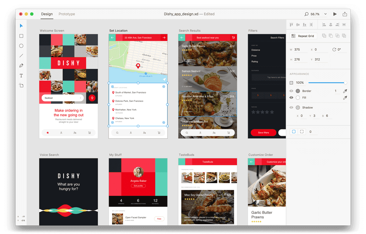 Adobe XD v61.0.12 ภาพหน้าจอโปรแกรม Adobe XD v61.0.12
