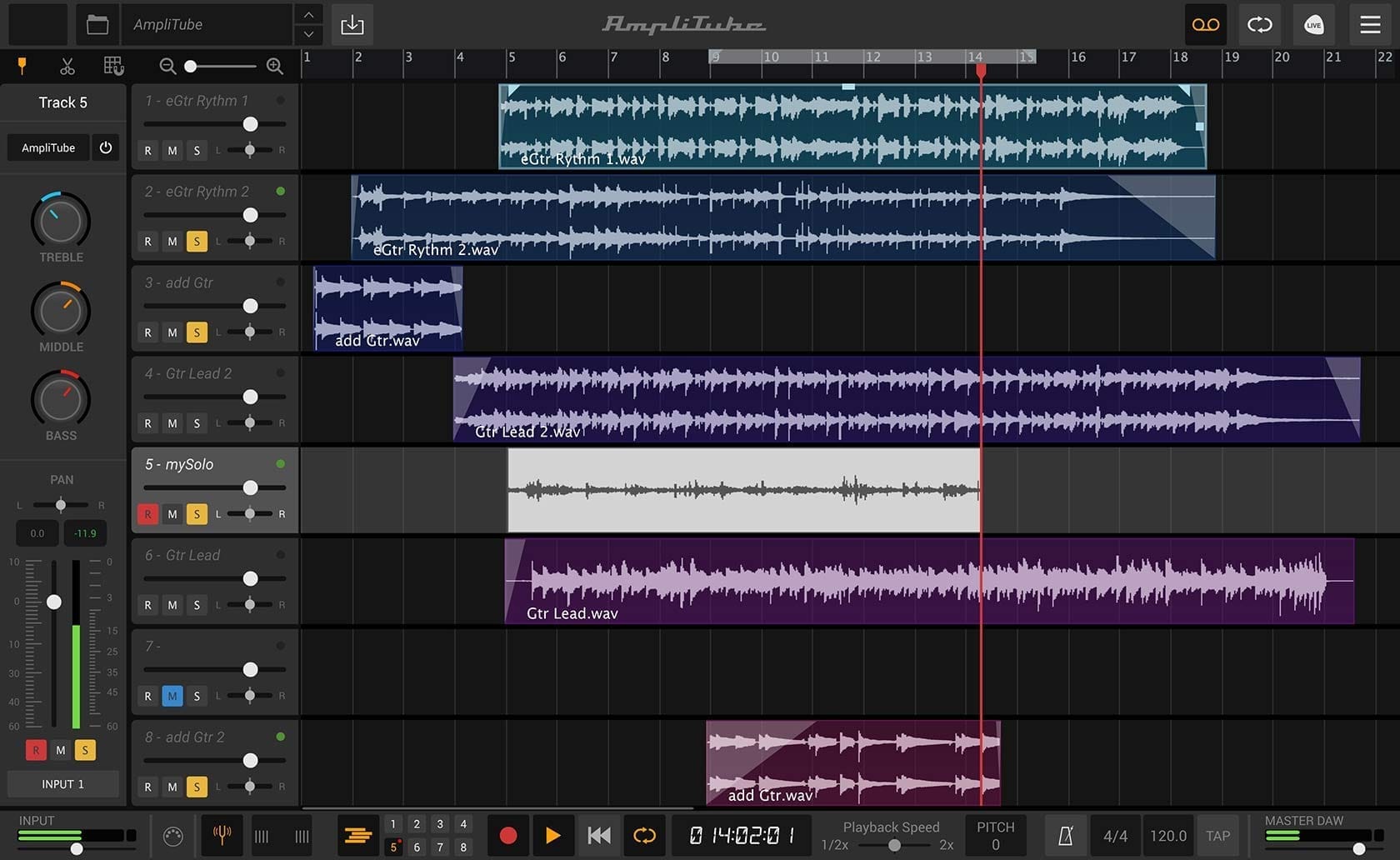 ภาพประกอบการใช้งานโปรแกรม AmpliTube 5.10.9 ลำดับที่ 3