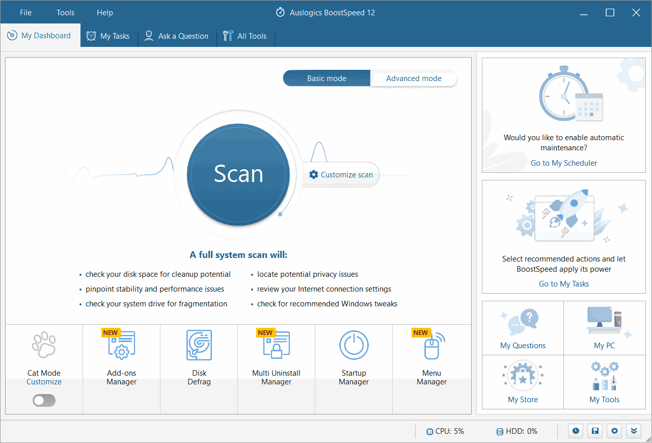 ภาพประกอบการใช้งานโปรแกรม Auslogics BoostSpeed 14.1.0.1 ลำดับที่ 2