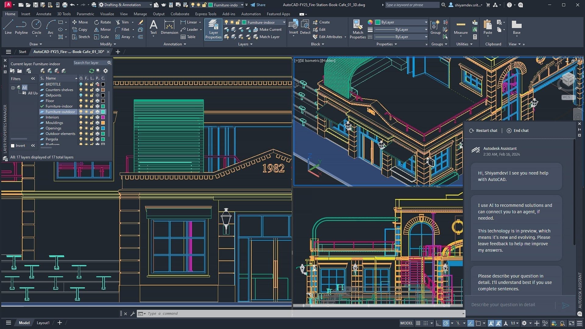 ภาพประกอบการใช้งานโปรแกรม Autodesk AutoCAD 2025.1.3 ลำดับที่ 2