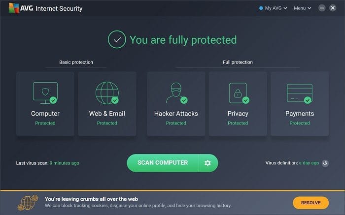 ภาพประกอบการใช้งานโปรแกรม AVG Internet Security 2024 v24.9 ลำดับที่ 2