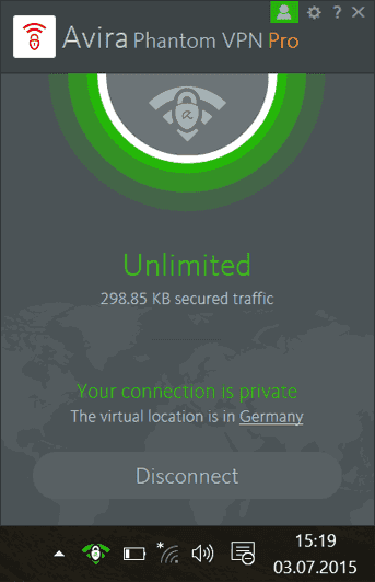 Avira Phantom VPN Pro 2.47.1 ภาพหน้าจอโปรแกรม Avira Phantom VPN Pro 2.47.1