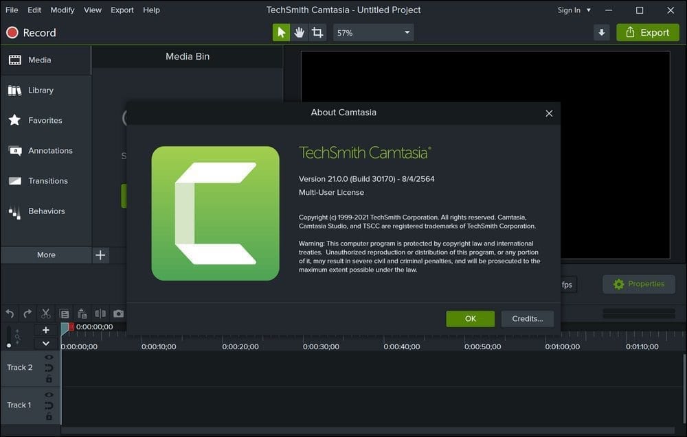 ภาพประกอบการใช้งานโปรแกรม Techsmith Camtasia 2026.2.0 ลำดับที่ 3