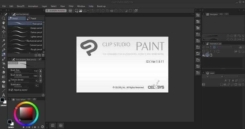 ภาพประกอบการใช้งานโปรแกรม Clip Studio Paint EX 5.0.4 ลำดับที่ 2