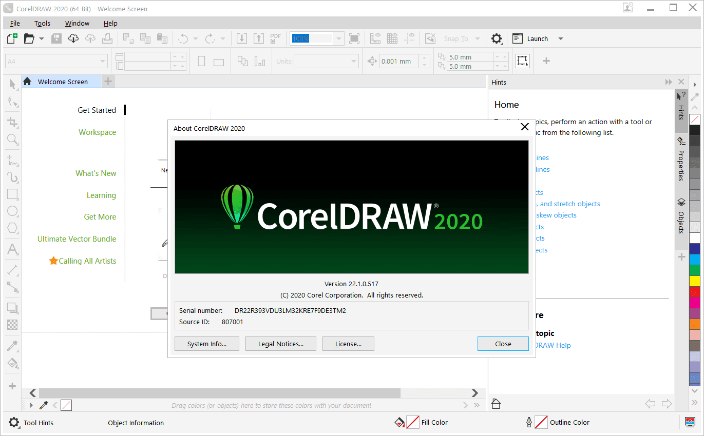 ภาพประกอบการใช้งานโปรแกรม CorelDRAW 2020 v22.2.0.532 [Full] ลำดับที่ 2