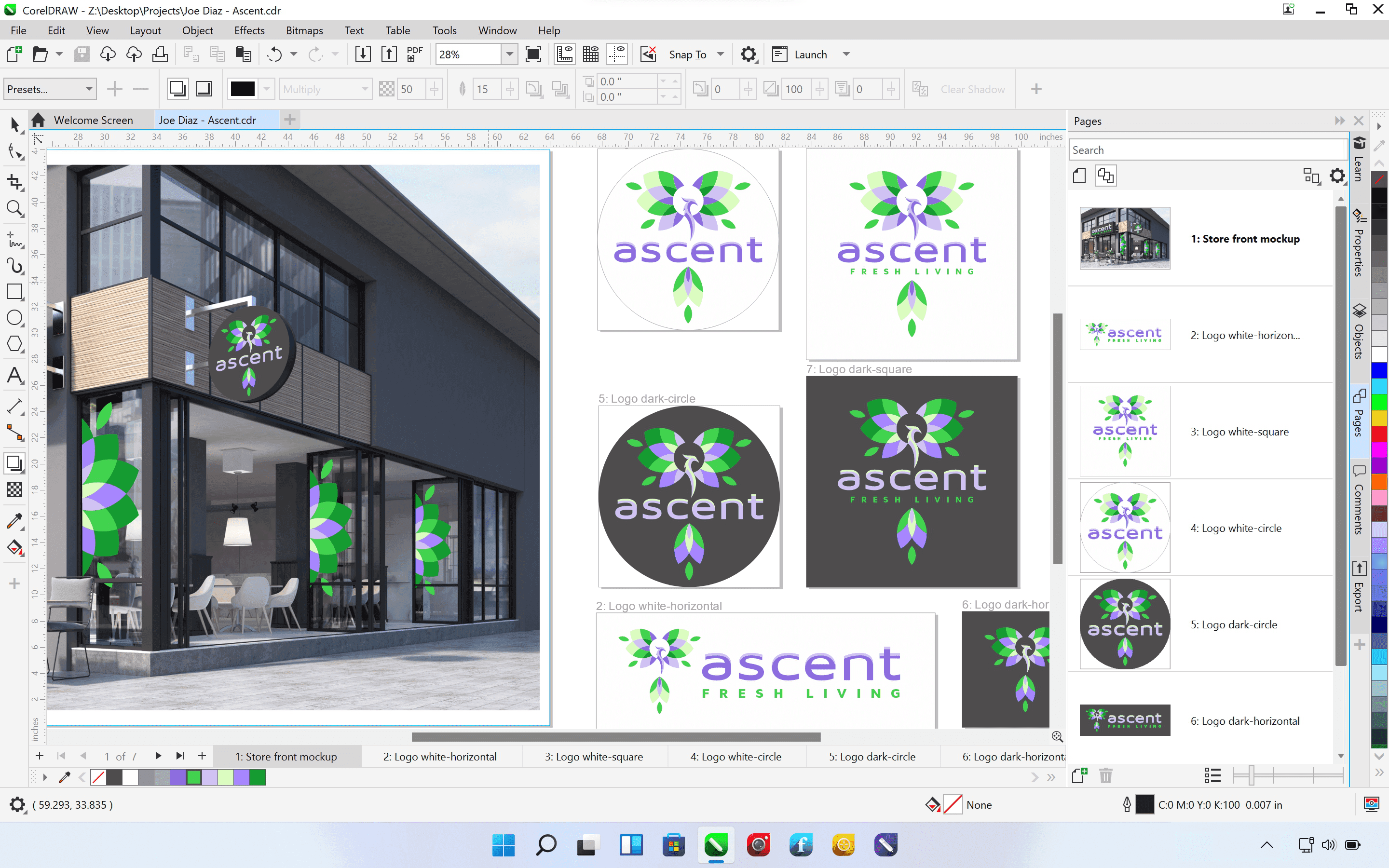 หน้าจอการใช้งานของโปรแกรม CorelDRAW 2023 Graphics Suite v24.5.0.731 (Full)