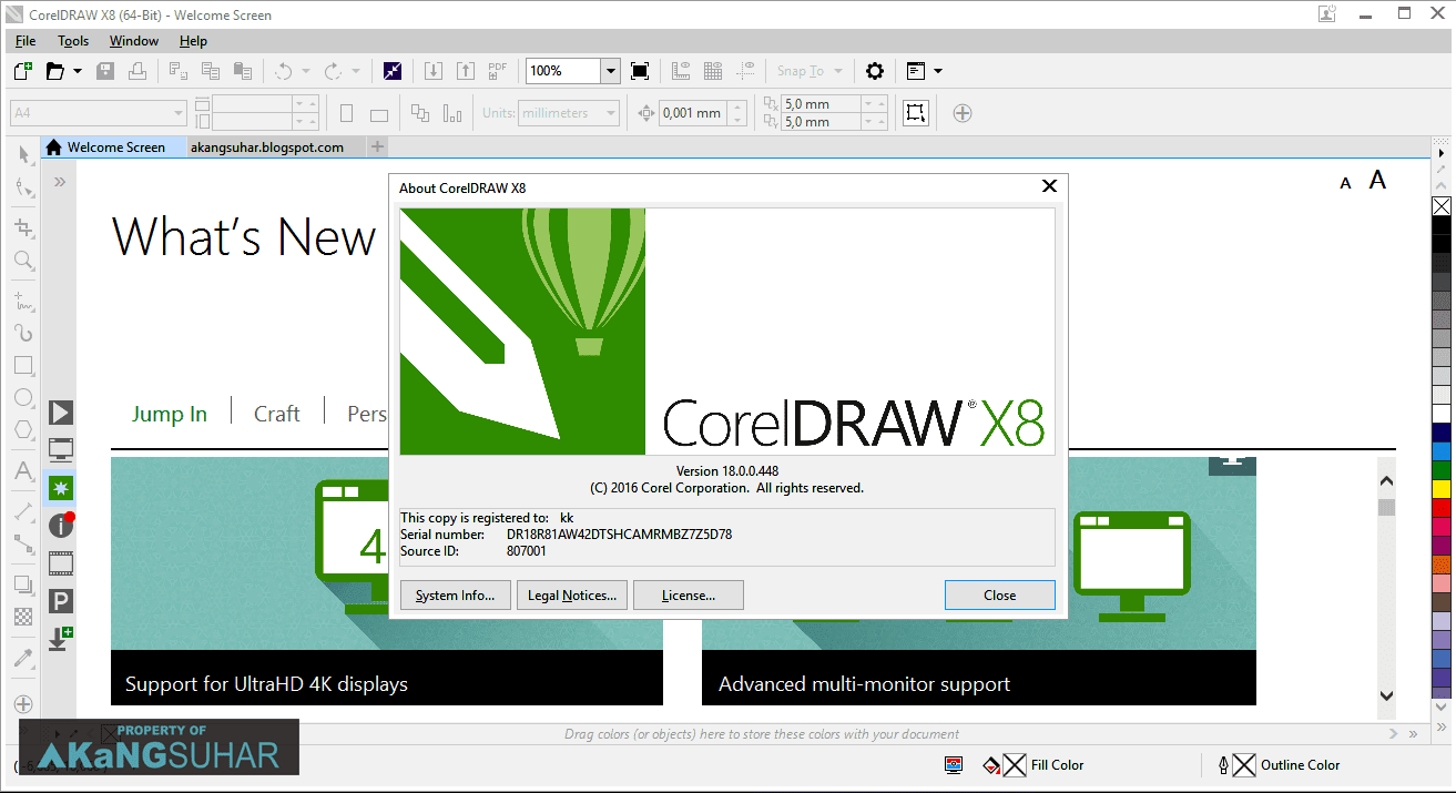 ภาพประกอบการใช้งานโปรแกรม โหลด CorelDRAW X8 [Full] ตัวเต็ม +วิธีติดตั้ง โปรแกรมออกแบบกราฟิก ลำดับที่ 2
