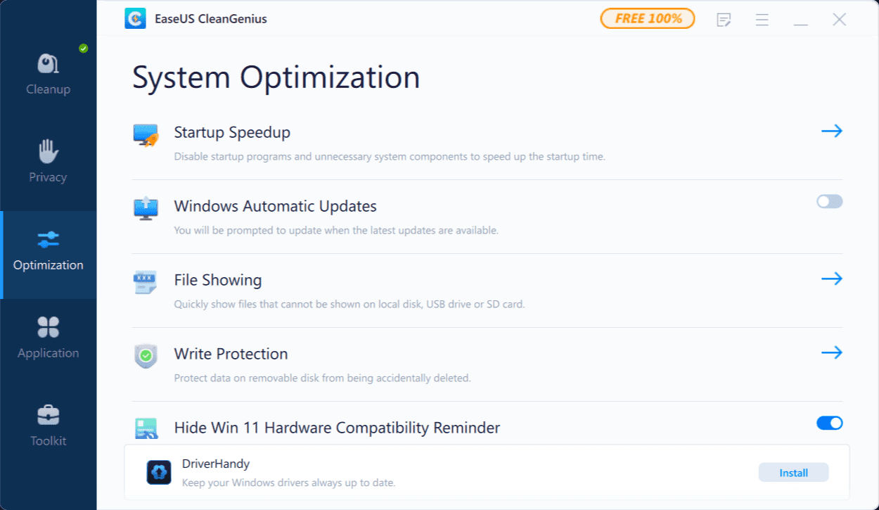 ภาพประกอบการใช้งานโปรแกรม EaseUS CleanGenius v3.0.4.0 Free – An extremely effective junk file re ลำดับที่ 2