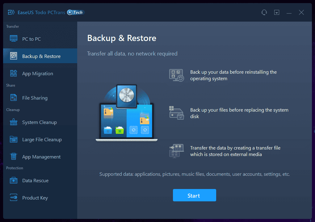 ภาพประกอบการใช้งานโปรแกรม EaseUS Todo PCTrans 14.2.3 ลำดับที่ 3
