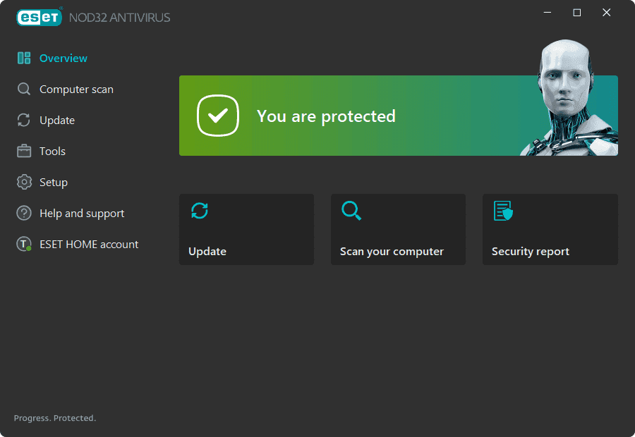 ภาพประกอบการใช้งานโปรแกรม ESET NOD32 Antivirus 18.2.17.0 ลำดับที่ 2