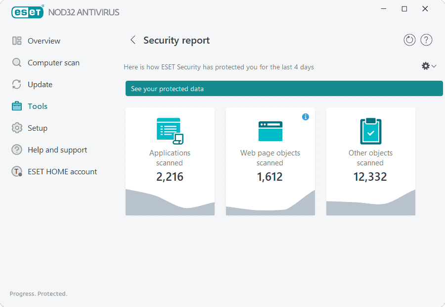 ภาพประกอบการใช้งานโปรแกรม ESET NOD32 Antivirus 18.2.17.0 ลำดับที่ 3