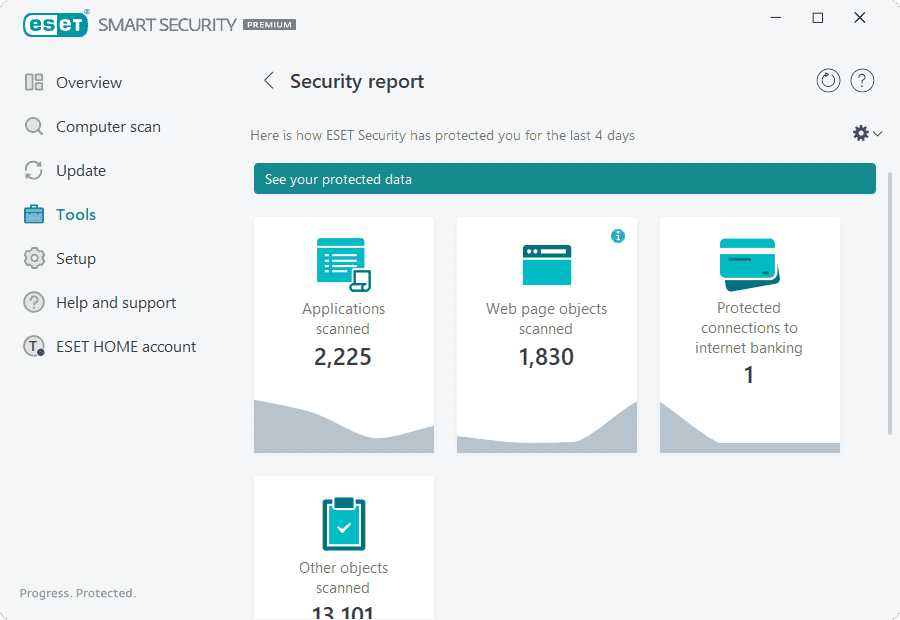 ภาพประกอบการใช้งานโปรแกรม ESET Smart Security Premium 18.2.17.0 ลำดับที่ 2