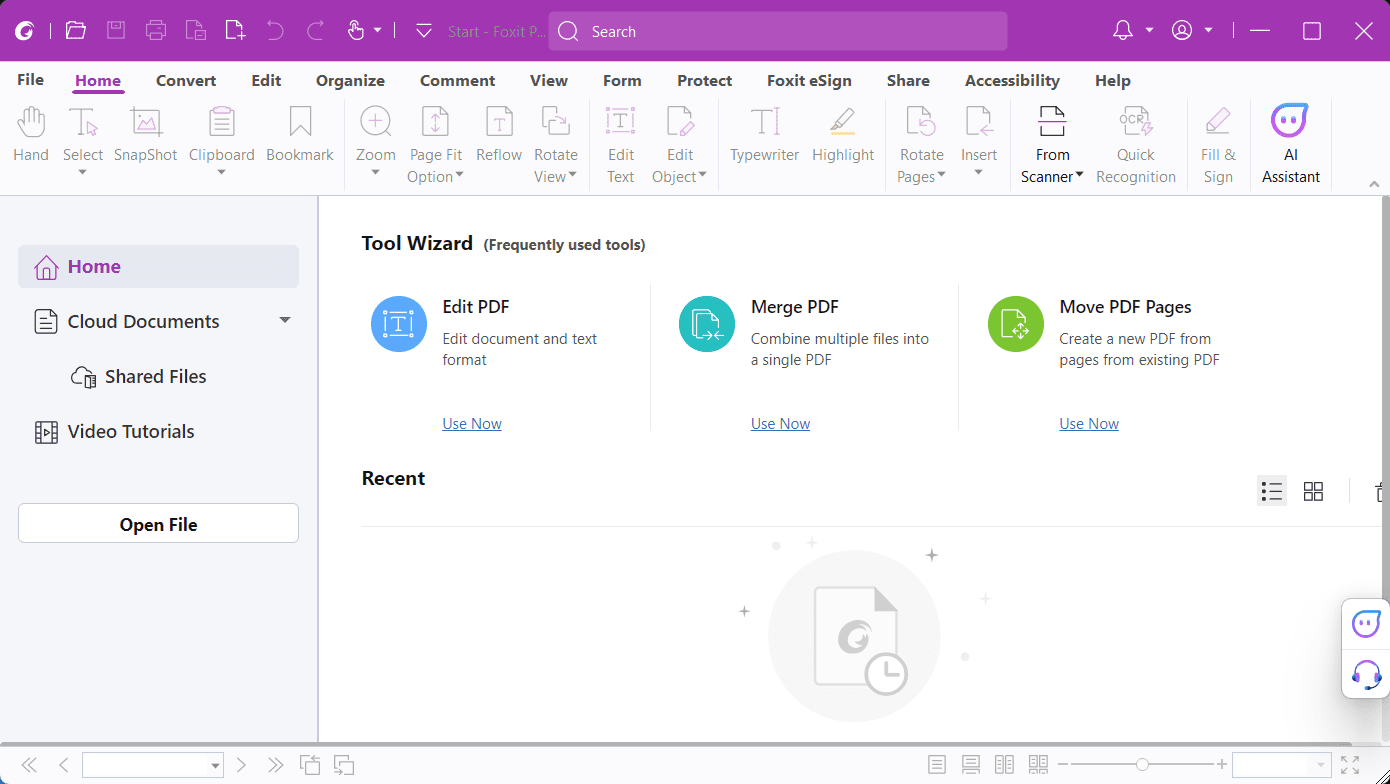 หน้าจอการใช้งานของโปรแกรม Foxit PDF Editor Pro 2026.1.3 / 14.0.4