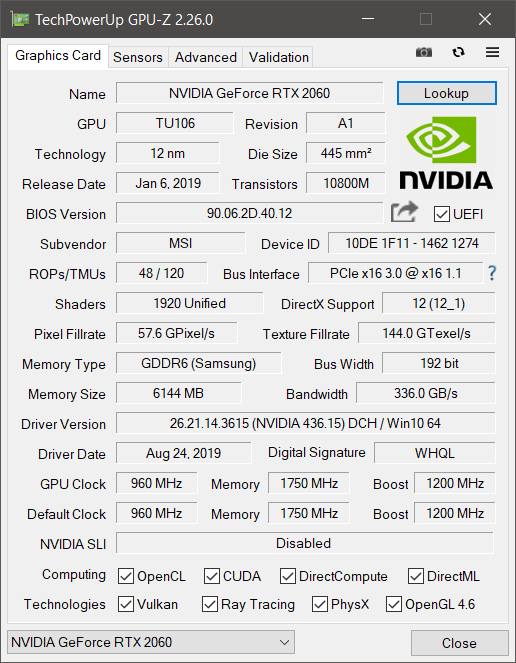 ภาพประกอบการใช้งานโปรแกรม GPU-Z v2.70.0 ลำดับที่ 2