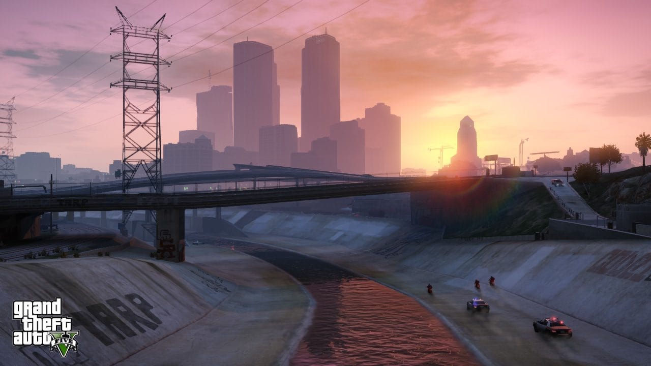 หน้าจอการใช้งานของโปรแกรม Grand Theft Auto V: GTA V