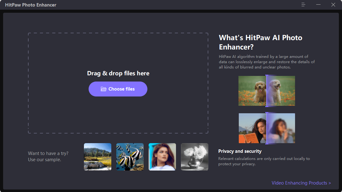 หน้าจอการใช้งานของโปรแกรม HitPaw Photo Enhancer 2.1.0 (Full)