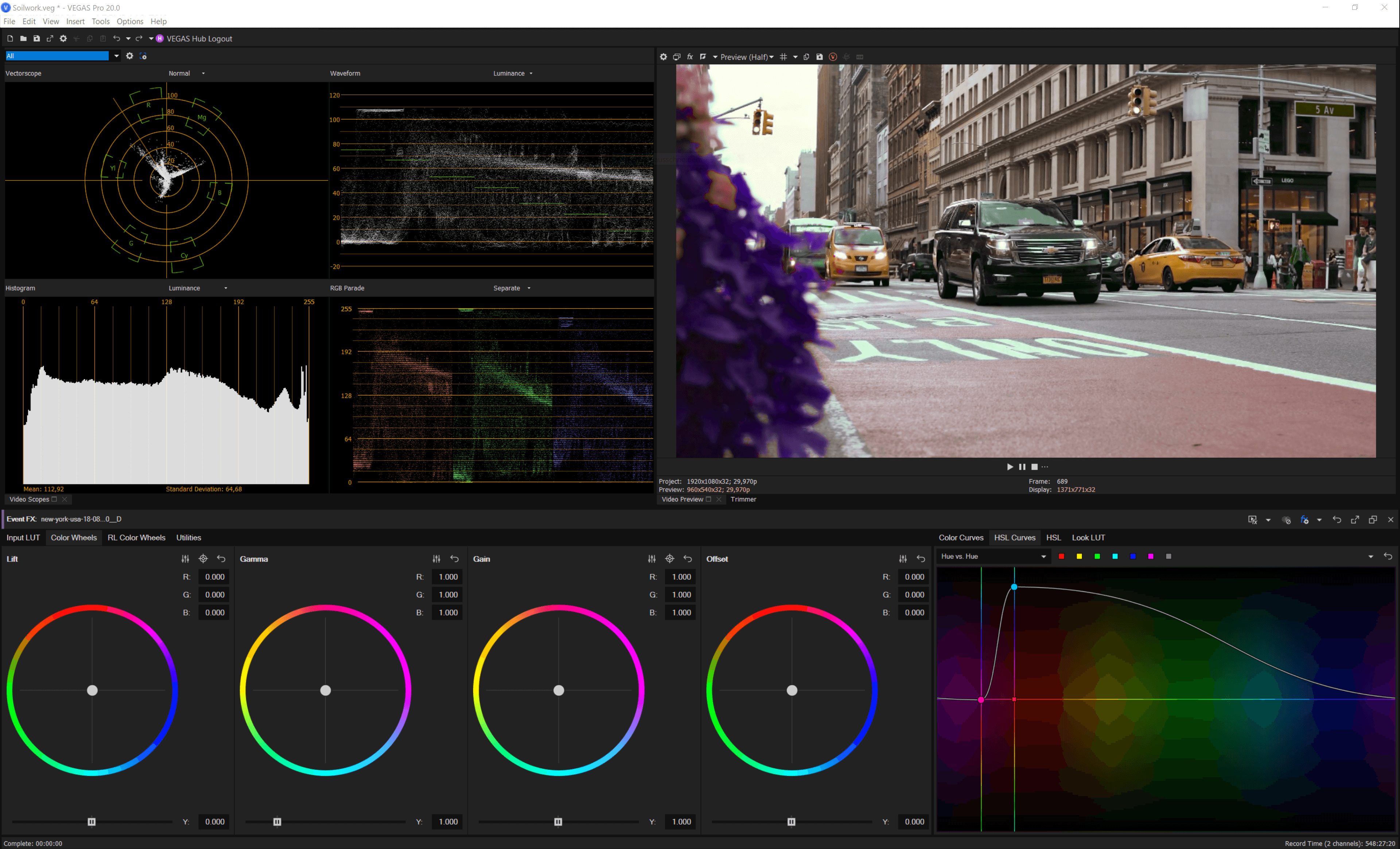 หน้าจอการใช้งานของโปรแกรม VEGAS Pro 20.0.0.411 (Full) Free Permanent Download - Professional Vid