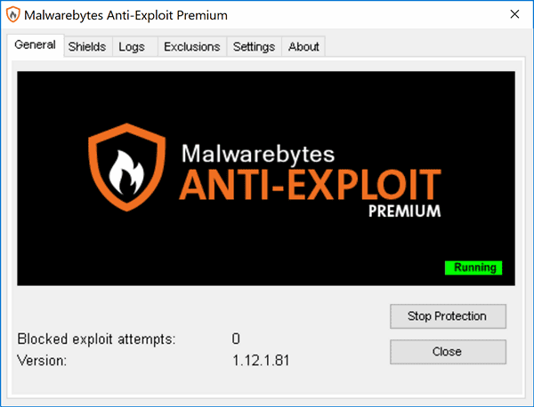 ภาพหน้าจอโปรแกรม โหลด Anti-Exploit Premium 1.12.1.81 [Full] โปรแกรมป้องกันมัลแวร์