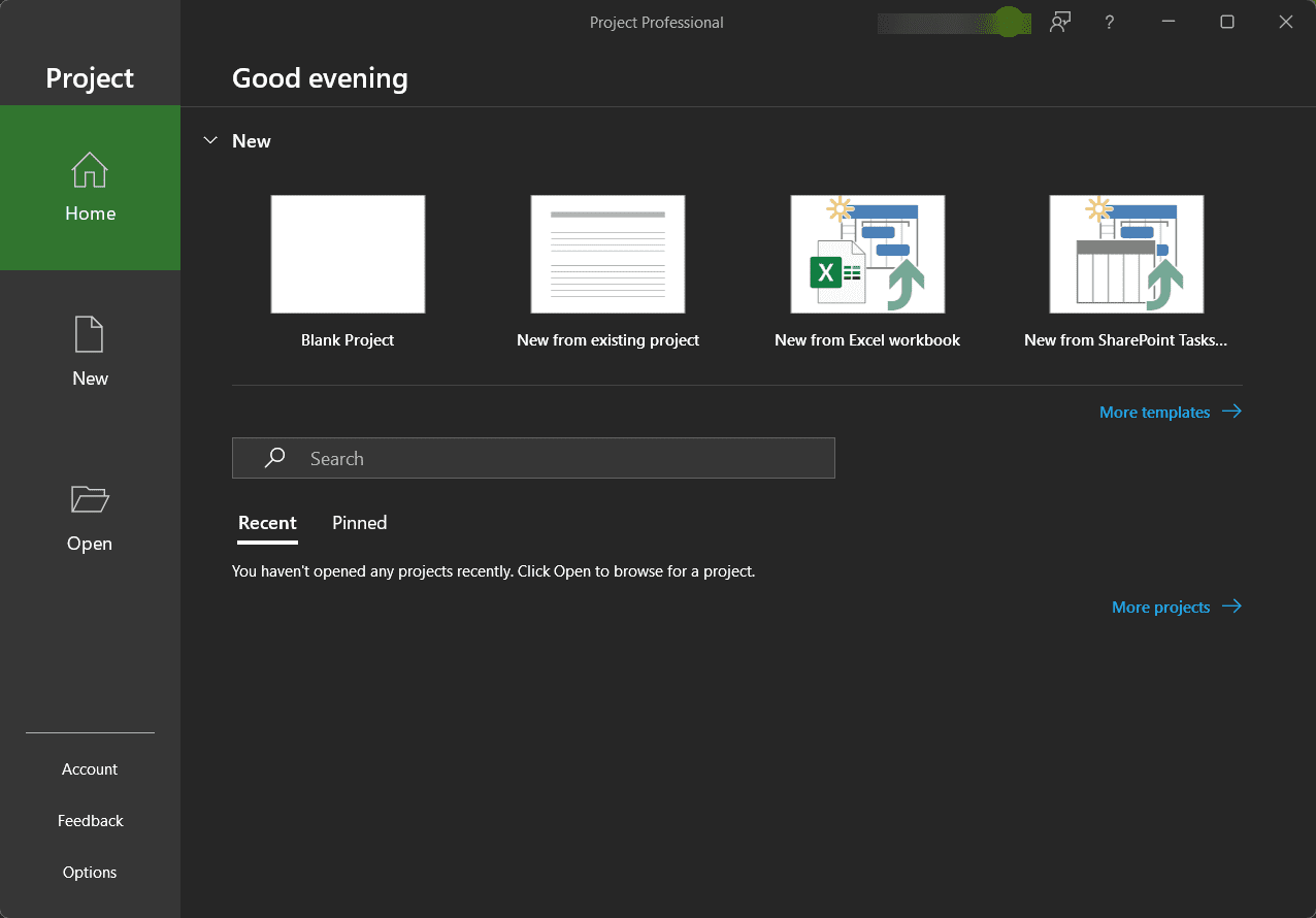 หน้าจอการใช้งานของโปรแกรม Download Microsoft Project Pro for free, permanently