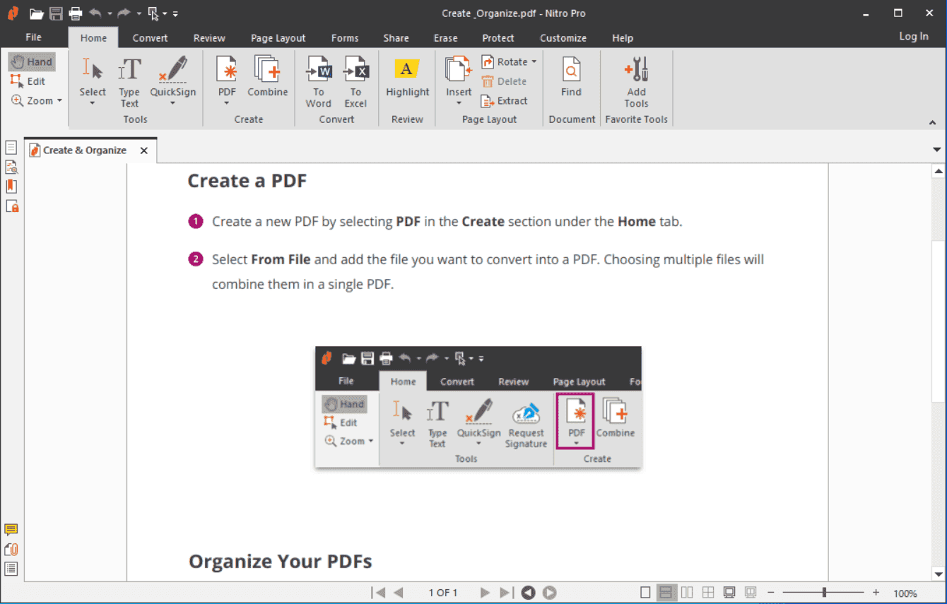 ภาพประกอบการใช้งานโปรแกรม Nitro PDF Pro 26.1.6 ลำดับที่ 3