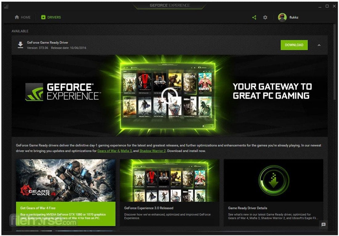 ภาพประกอบการใช้งานโปรแกรม NVIDIA GeForce Experience 3.28.0.417 ลำดับที่ 2