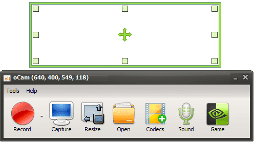 หน้าจอการใช้งานของโปรแกรม OhSoft oCam 550.0 (Full)