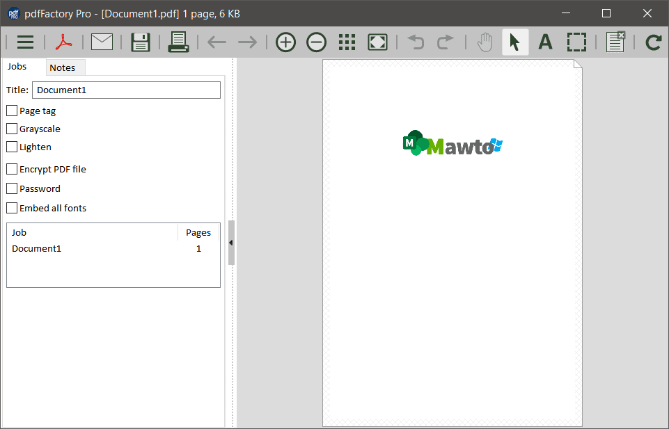 pdfFactory Pro 9.32 ภาพหน้าจอโปรแกรม pdfFactory Pro 9.32