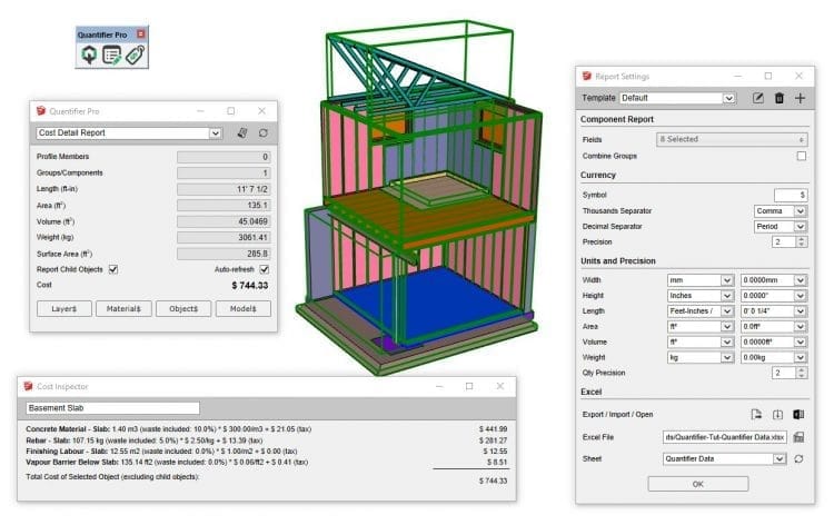 ภาพประกอบการใช้งานโปรแกรม Quantifier Pro v1.2.3 for SketchUp 2023 (Full) ลำดับที่ 2