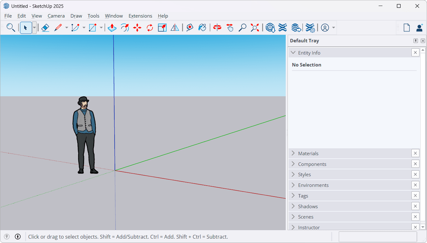ภาพประกอบการใช้งานโปรแกรม SketchUp Pro 2025 v25.0.660 (x64) ลำดับที่ 3