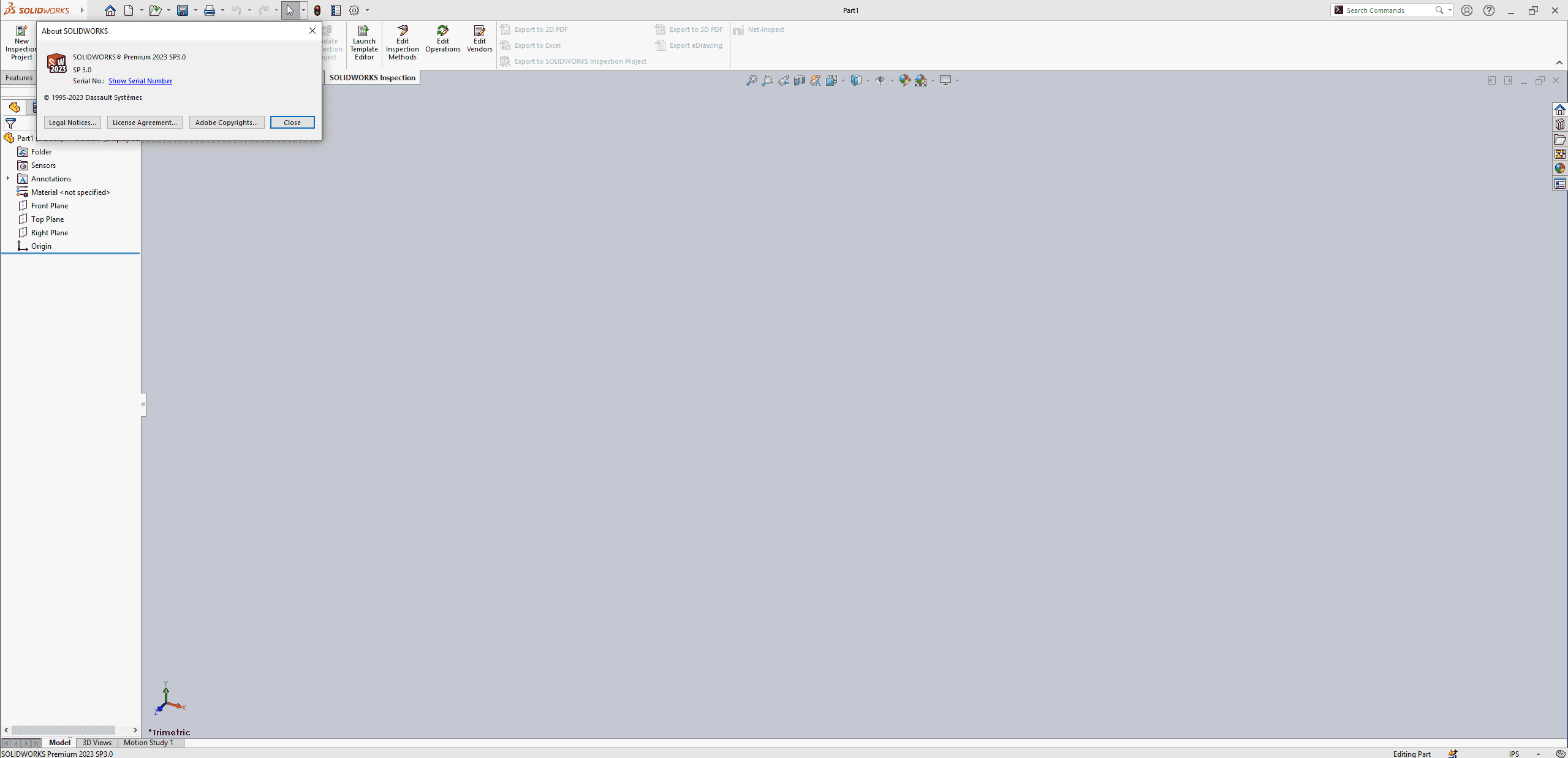 หน้าจอการใช้งานของโปรแกรม SolidWorks 2023 SP5 Premium (Full) Free Single File + Installation Tut