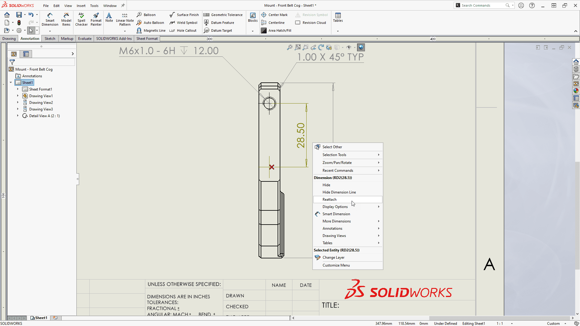 หน้าจอการใช้งานของโปรแกรม SolidWorks 2024 SP5.0 Full Premium