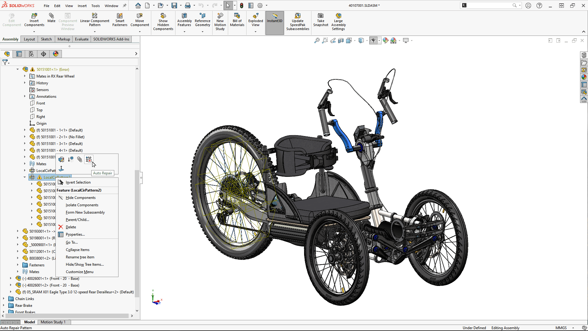 หน้าจอการใช้งานของโปรแกรม SolidWorks 2024 SP5.0 Full Premium