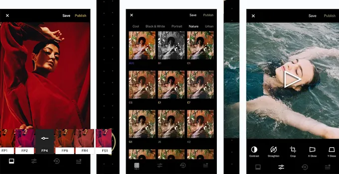 หน้าจอการใช้งานของโปรแกรม VSCO Pro v453 (MOD APK)