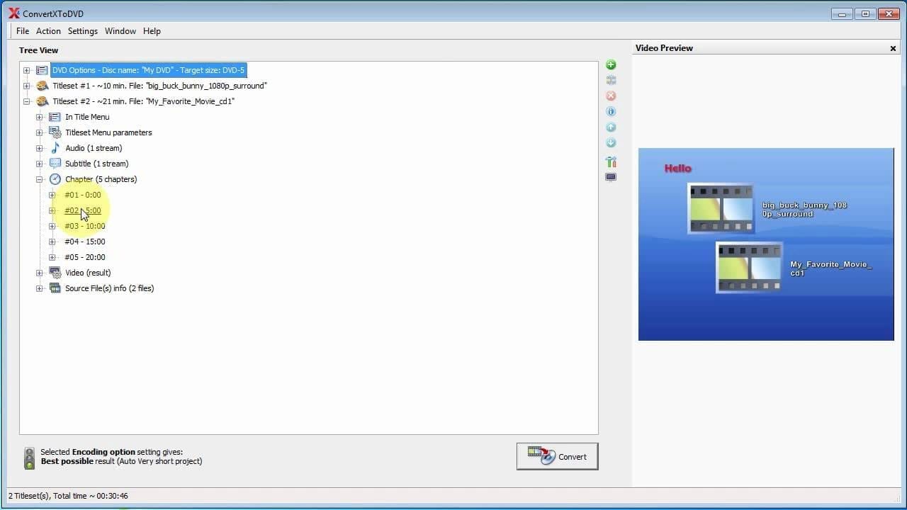 หน้าจอการใช้งานของโปรแกรม VSO ConvertXtoDVD 7.5.0.157