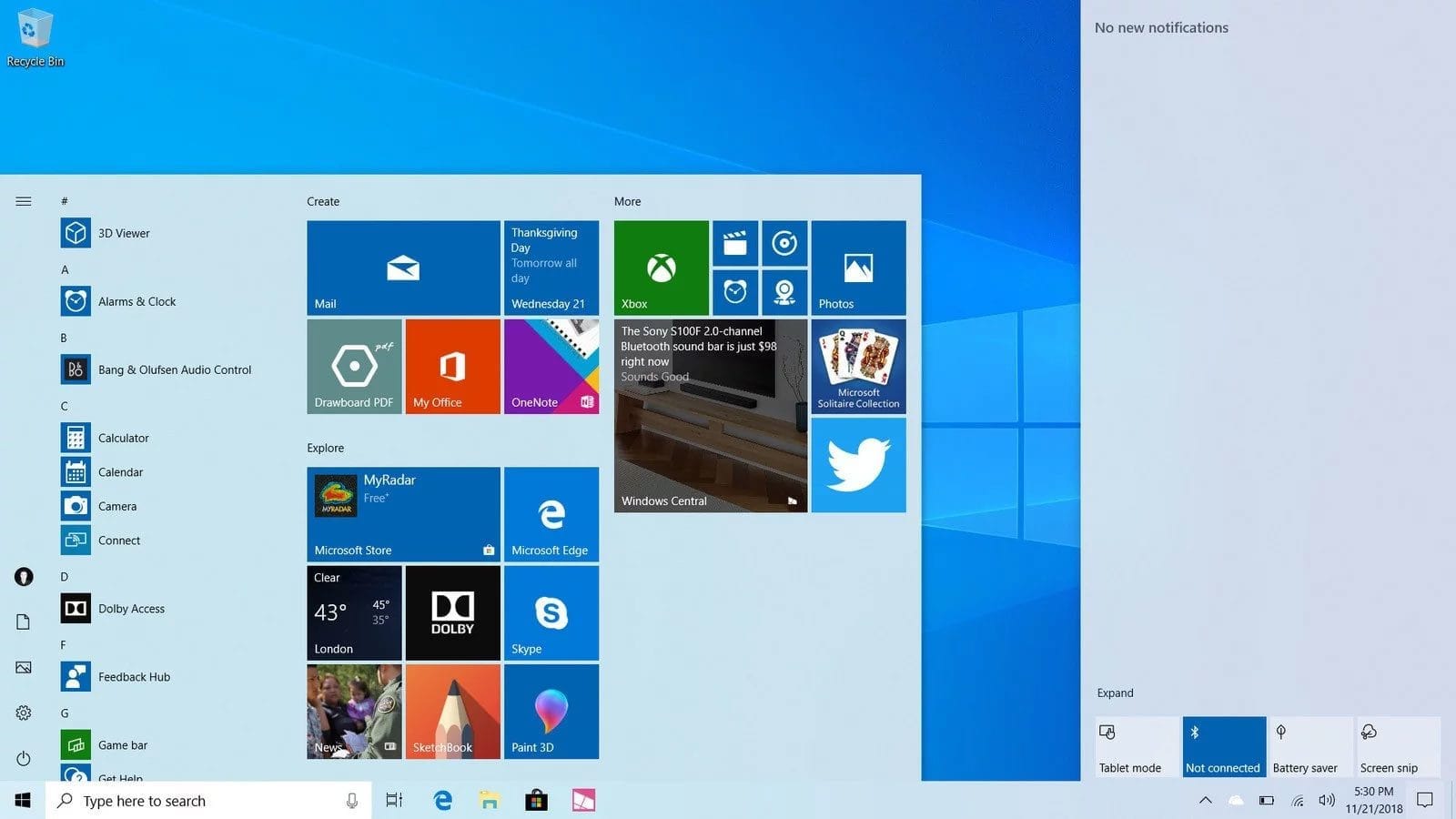 หน้าจอการใช้งานของโปรแกรม Windows 10 22H2 AIO