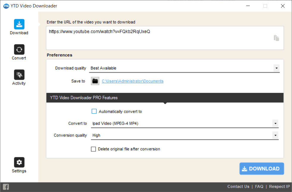 YTD Video Downloader Pro 7 screenshot