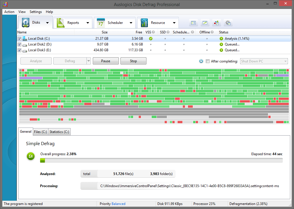 Auslogics Disk Defrag Ultimate 4.11.0.7 [Full] จัดเรียงข้อมูลWin10